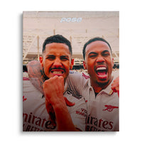 TOILE - Arsenal - William Saliba & Gabriel - 40x50cm