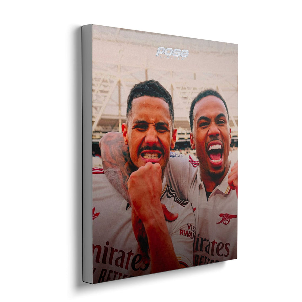 TOILE - Arsenal - William Saliba & Gabriel - 40x50cm